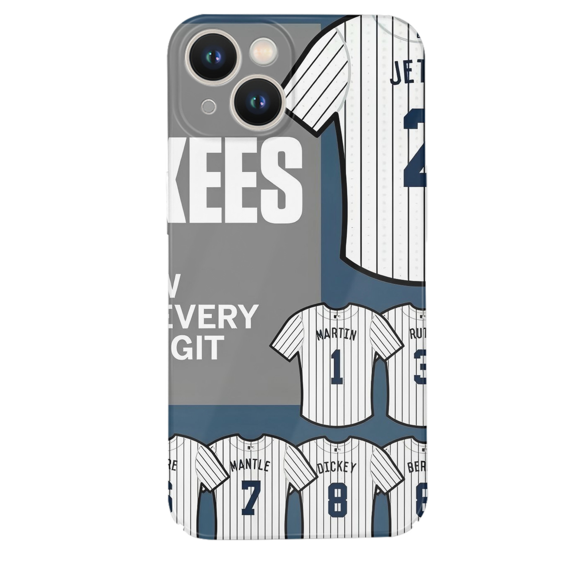 New York Yankees 235 IPhone 14 Series Full-Cover Hard Case – Shockproof With Raised Camera Protection – Precise Cutouts, Wireless Charging Compatible – Durable, Anti-Yellowing, Easy To Clean